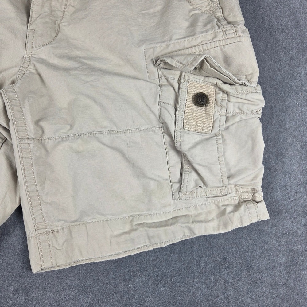Hurley Cargo Shorts Mens 32 Khaki Good 100% Cotton Utility Multi-Pocket - Picture 3 of 13